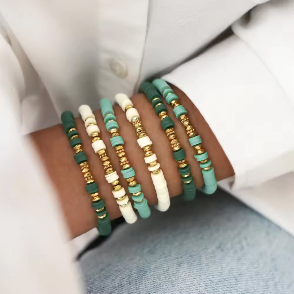 Trio de Bracelets Heishi